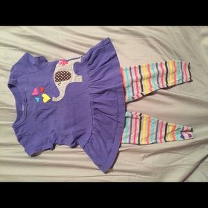 Carters Baby Girl Purple Short Sleeve Top Outfit
